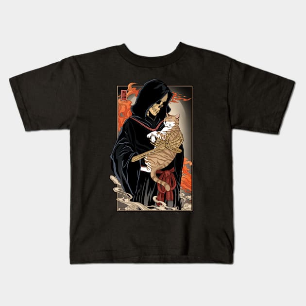 Death's Familiar Kids T-Shirt by FanFreak